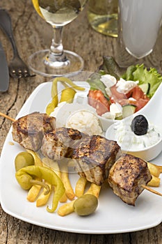 Greek souvlaki photo