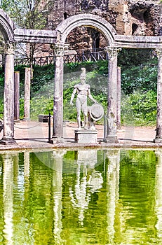 Greek Statue of Ares, inside Villa Adriana (Hadrian's Villa), Ti