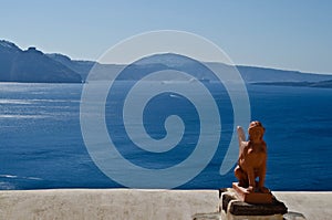 Greek statue in Santorini