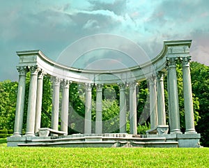 Greek style columns photo