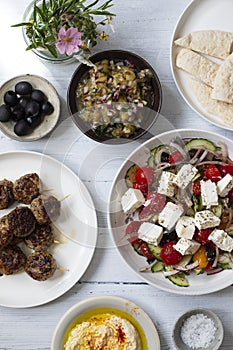 Greek style meze meal