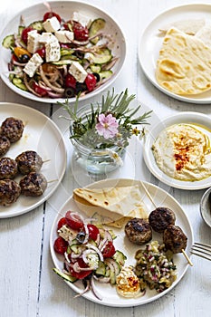 Greek style meze meal