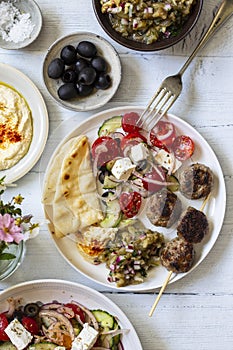 Greek style meze meal