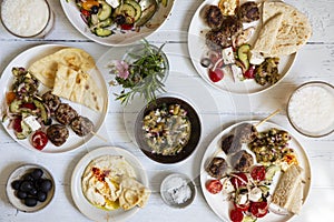 Greek style meze meal