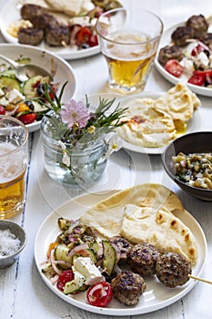 Greek style meze meal