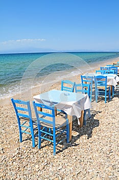 Greek tavern by the sea