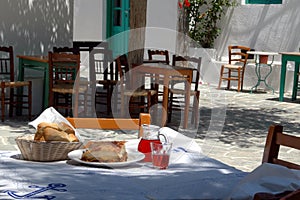 Greek taverna lunch photo