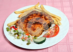 Greek taverna mousaka