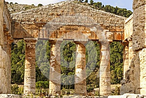 Greek temple in the ancient city of Segesta, Sicily