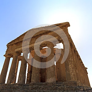 Greek Temple of Concordia in Agrigento - Sicily, Italy