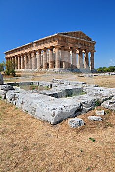 Greek Temple in Paestum in Italy
