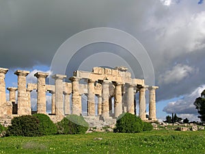 Greek temple in selinunte