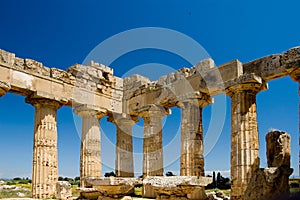 Greek Temple in Selinunte Sicily photo