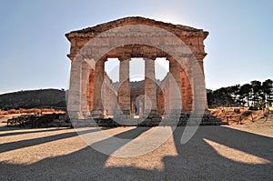 Greek temple of Venus Segesta village Sicily Italy