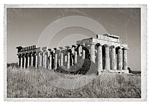 Greek temple Vintage photo