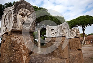 Greek Theater Masks, Rome, Italy
