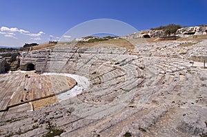 Greek theater in Siracusa Sicily photo