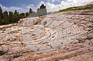 Greek theater in Syracuse, Sicily, Italy