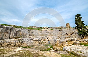 Greek Theatre. Syracuse, Sicily, Italy