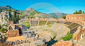 Greek Theatre. Taormina, Sicily, Italy