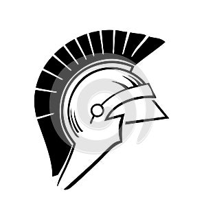 Greek trojan helmet vector photo