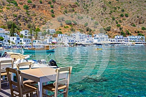 Greek village of Loutro, Chania, Crete, Greece