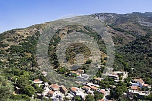Greek village on the mountainside