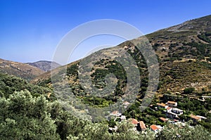 Greek village on the mountainside