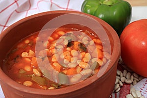 Greek white bean soup horizontal