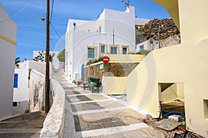 Greek whitewashed house, Nisyros. Dodecanese, Greece photo