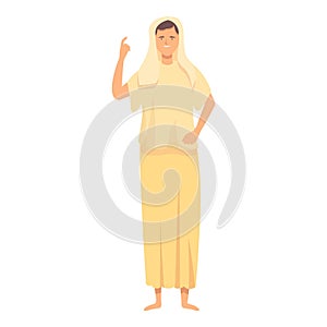 Greek woman icon cartoon vector. God myth