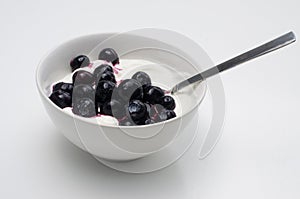 Greek yoghurt with blueberries