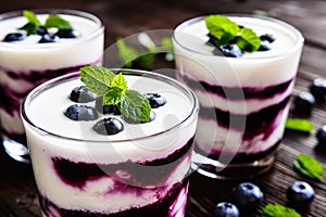 Greek yogurt with blueberries