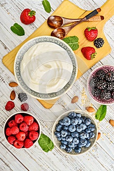 Greek yogurt in bowl