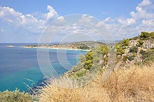 Greeks, sea coast, waves at sea.