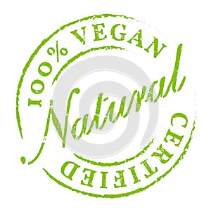 Green 100% Vegan All Natural Icon