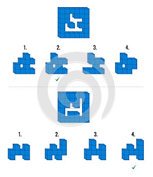 IQ question missing cubes set with four options
