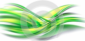 Green waves dynamic abstract background photo