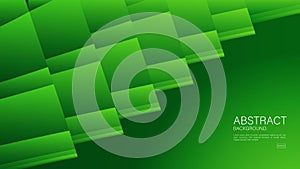 Green abstract background, Square pattern background, minimal texture, Gradient background, green cover design, flyer template
