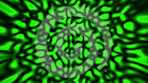 Green Abstract Blobs Kaleidoscopic Loopable Background