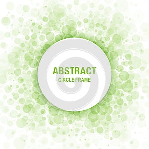 Green Abstract Circle Frame Design Element