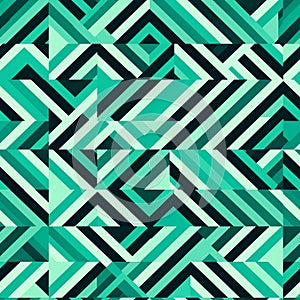 Geometric Greenblack Triangle Pattern For Surface Printing