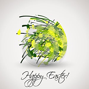 Green abstract easter egg