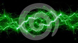 Green abstract lightning