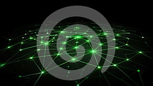 Green Abstract Network Connection Structure Background