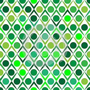 Green abstract ornament, seamless pattern