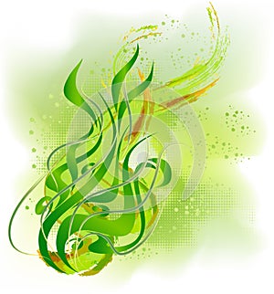 Green abstract plant background