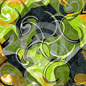 Green abstract retro style grunge effect vector illustration