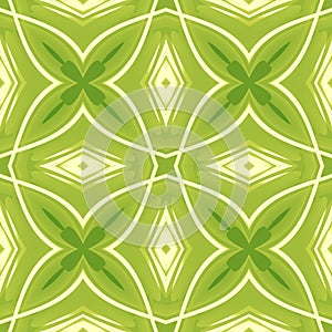 Green abstract texture. Seamless tile. Background illustration with crossing lines. Textile print pattern. Home decor fabric desig