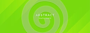 Green abstract vector long banner. Minimal background with lines and text. Facebook cover, social media header, banner